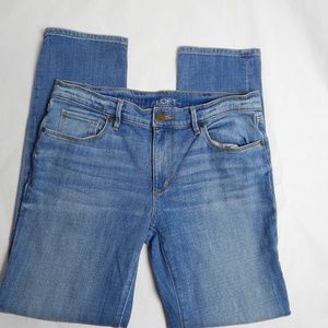 Loft Relaxed Straight Stretchy Jeans Light Wash 26